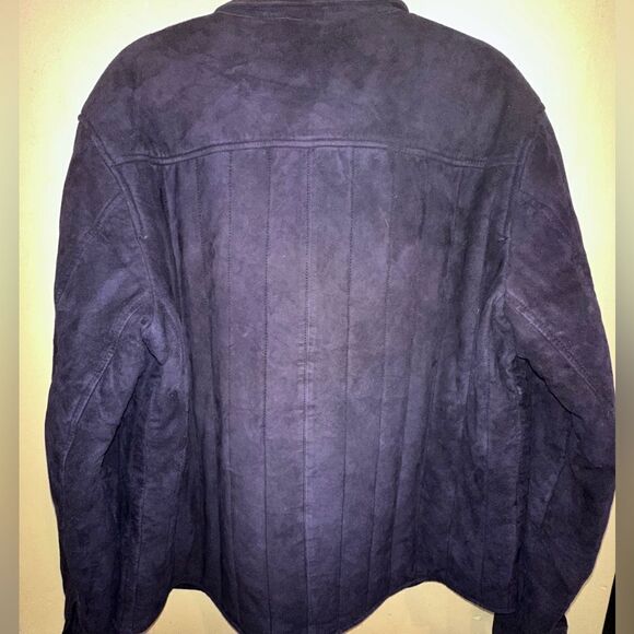 BlankNYC Suede Black Leather Jacket Shirt Men’s Size Large - Picture 6 of 11